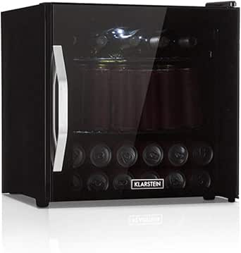 Klarstein Beersafe L Onyx Getränkekühlschrank mit Glastür - Mini