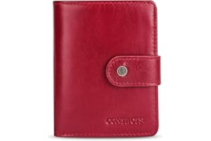 FANDARE Moda Portfel Męski Skórzany Portfel RFID Portfel Styl Portfel Portfel Składany Portfel Z 12 * Gniazdami Kart Kredytowych, 1 * Coin Kieszeń, Do Podróży, Impreza, Ślub, Biznes, Czerwone, L