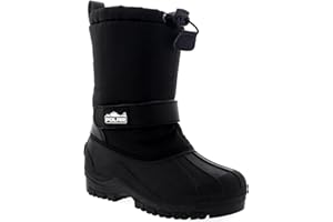 POLAR Unisex Kids Pull On Drawstring Closure Nylon Winter Snow Rain Boots