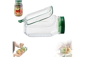 Eznypma Salad Pod, Vertical Layering Salad Pod Built-in Bowl Design, Fresh Salads Bowl, Leak Proof Sauce Dressing Case, Salad Container for Lunch, Separate Compartments Salads Cups Jars(1 PCS)