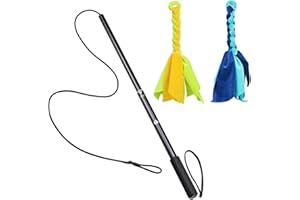 YILAKO Flirt Pole for Dogs | Handmade Chewing Rope Toy | Interactive Outdoor Training & Chasing Teaser for All Breeds (1-Pack)