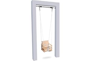 Skyline Altalena in Legno da Giardino per Bambini Bimbi da Interno Albero 1 Anno Oball Seduta 4 in 1 Seggiolino Arrampicata Gioco naturale e beige