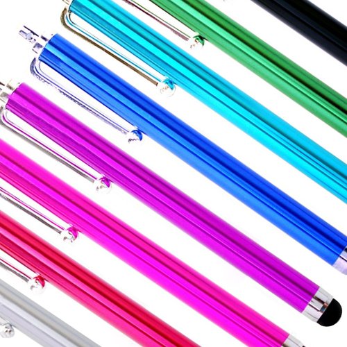 BestCool Bunt 8x Kurz Handy Tablet Pen mit Staub-Stecker + 8x Lange Stylus Pen Set Soft Touch Touchscreen Tablet PC Stift Bildschirm Eingabe - 4