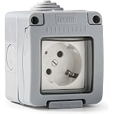 FAMATEL &ndash; Base | Recessed socket | Garden Series | IP55 | Child Protection | Waterproof | Easy to install this product | Grey