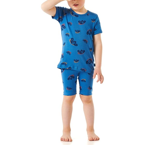 Schiesser Jungen Pyjamaset - Bio-Baumwolle Schlafanzug Mit Baufahrzeug