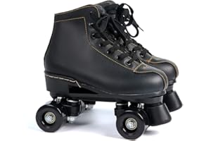 CYYZB Women's Roller Skates, Double Row Skates Adjustable PU Leather High-top Roller Skates for Indoor Outdoor Adult RollerSkates