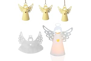 GEBETTER Fustelle Lanterne Natale, Fustelle Natalizie 3D Angeli, Stencil Cutting Dies per Creazione Scatole Scrapbooking Decorazione Natale Fai da Te (Angeli)