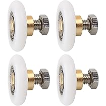 4 Ruote Porta Doccia Con Viti M6 - Rulli In Nylon E Ottone, Diametro 23mm - Foto 5