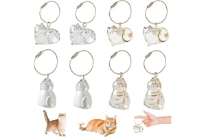 GNHG 8 pièces Pendentif Boîte De Conservation De Poils De Chat, Bouteille De Conservation De Poils De Chat, Pendentif Porte-clés Pour Animaux De Compagnie, Mémorial Pour Sac À Main, Portefeuille, Sac À Dos