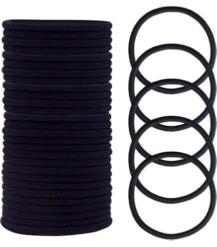 150 Stück Haargummis Schwarz – Elastisch, Schonend Für Dickes & Lockiges Haar (2 Cm)