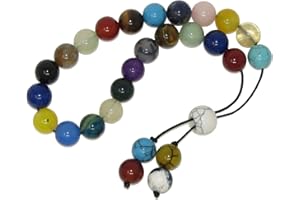 ANICEMOON N5 MG Loose Strung Worry Beads 10mm Mixed Gemstone Beads Handmade Design