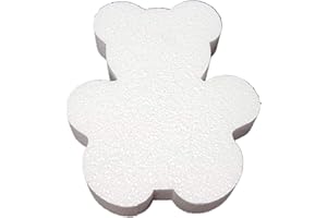 DecoPorex Ours en liège blanc non peint de 200 mm x 30 mm d'épaisseur