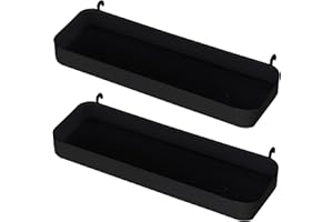 Ikea SKADIS Regal (passend für SKADIS Stecktafel), Schwarz, 28 x 9 x 3 cm, 805.699.41 – 2er-Set