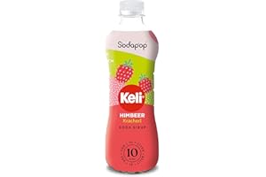 Sodapop Keli Sciroppo lampone, concentrato di bevande fruttate, a basso contenuto calorico, 1 flacone produce 10 L di bevanda pronta, 500 ml