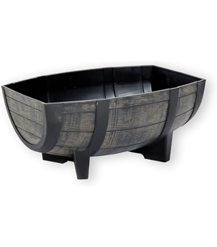 Plantenbak HWC-L25, plantenbak bloembak, vierkant 60 x 33 x 33 cm outdoor staal acaciahout FSC®-gecertificeerd, bruin