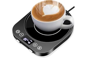 SIVQIKE Kaffeewärmer,Aufgerüstet Tassenwärmer,Elektrischer Getränkewärmer,Kaffeetassenwärmer mit 9 Temperatureinstellungen, Automatischer Ein/Aus kerzenwärmer mit Schwerkrafterkennung,Geplantes Herunterfahren