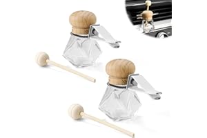 SHENGYIG 2 Pièce Diffuseur Parfum Voiture, 8ML Parfum Voiture Interieur Bouteille, Exquisement Durable, Parfum Voiture Bouteille, Convient pour Remplir Parfum, Décorer Maisons, Bureaux, Voitures