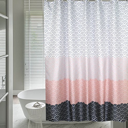 HuaForCity Tenda Doccia 220 x 200 cm (W * H) Tende da Doccia Poliestere per Bagno con Ganci 12pcs, Impermeabile DellaMuffa Prova Tenda Doccia WIFI Modello per Domestico e Alberghiero