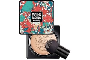 LICHENGTAI Mushroom Head Air Cushion BB Cream, CC Cream, Crema Fondotinta, Correttore Duraturo Idratante Illuminante, Coprente Imperfezioni Copertura Fondotinta, Bianco Naturale