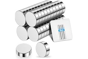 Wzone 40 Pezzi Magneti Neodimio Magneti Frigo, 10×2mm Magnete Potente Calamite per Lavagna Magnetica, Calamite Piccole per Bacheche, Foto e Uffici…