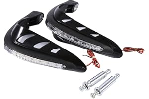 Fydun 1 paio di paramani universali per manubrio per moto LED (nero)