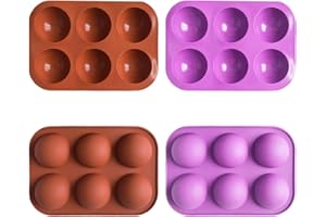 CVDYWDJIE Moldes Hemisféricos De 4 Piezas, Herramientas Para Hornear De Silicona, Moldes Resistentes A Altas Y Bajas Temperaturas, Se Pueden Utilizar Para Hacer Pasteles, Gelatina Y Chocolate