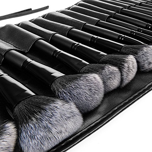 Imurz 32 Stück Make-up Kabuki Pinselsets Make-up Kosmetik Pinsel Augenbrauen Schatten mit Tasche - 4