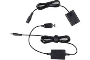 HINCORE NP-FW50 Coupler Dummy Akku, AC-PW20 Single USB Netzteil für Sony NEX-3 Serie, NEX-5N / 5R / 5C / 5T Serie, NEX-6 Serie, NEX-7 Serie, a5000, a6300, a6000, A33, DSC-RX10 RX10 II