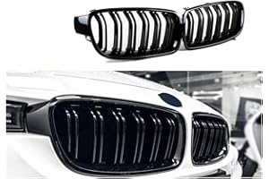 Gangying F30 Griglie di Anteriore per BMW Serie 3 F30 F31 F35 Griglie Paraurti Nere Lucide i Griglie Radiatori a doppio rene frontali 2012-2019