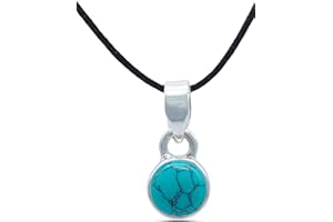 MANTRAROMA Collana argento 925 con pietre preziose pietra Catena in argento sterling da donna in vero argento (MAH-097)
