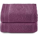 Top Towel - Premium - Large Bath Towels - Bath Towels -2 Hand Towels -50 x 100 cm - 100% Cotton - 600 g - Eggplant