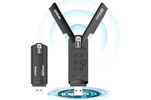 COTDLNK Chiavetta WiFi per PC Fisso AXE5400 Adattatore WiFi USB, USB 3.0 WiFi 6 Antenna WiFi USB per Windows 10/11, Tri-Band 2.4G/5G/6G| Crittografia WPA3| MU-MIMO| OFDMA| Bassa Latenza