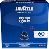 Lavazza Crema e Gusto Risveglio Classico, 60 Aluminium Capsules Compatible with Nespresso Machines, with Notes of Chocolate a