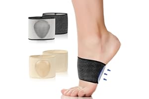 FANXAOLNES Fußbandage Mittelfuß für Mittelfußschmerzen-2 Paar Atmungsaktive Fußsocken zur Schmerzlinderung bei Plattfüßen,Entlasten Sie Stress, Fußpflege für Frauen und Männer,Größe L, Farben Schwarz und Beige