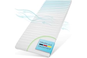 ‎MAXVITALIS maxVitalis atmungsaktiver Kaltschaum Topper 100x200 cm, bequemer Matratzenschoner für das Bett - Matratzentopper mit 6cm Gesamthöhe