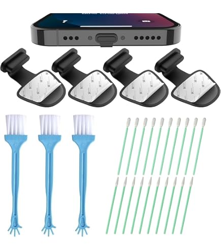 Kit Pulizia Per Porte USB-C E Altoparlanti: Tappi Antipolvere E Pennelli Portatili In 6 Colori Per IPhone, Android E Auricolari - 2