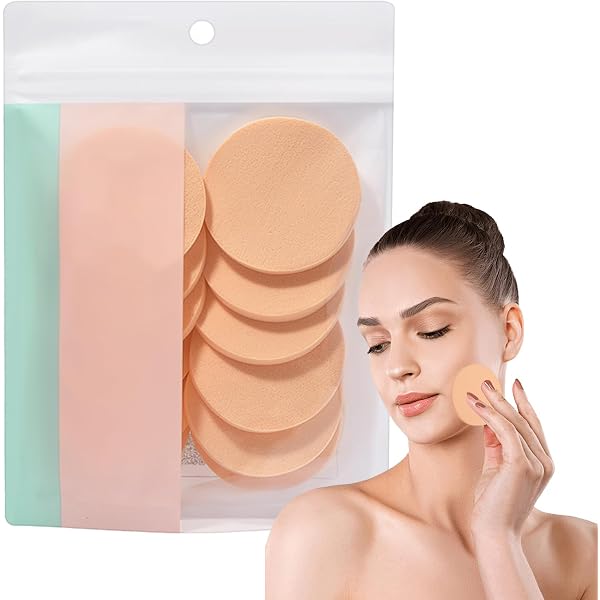 Make-up-Schwämme 8 Stück – Runde Beauty Blender, Nass/trocken Verwendbar, Für Foundation & Mehr
