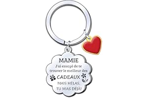LUODAN Cadeau Mamie Porte-clés, pour la Fête des Grands-mères,Cadeau de fête des Mères,Cadeaux d'anniversaire,Cadeaux Mamie Anniversaire Noël