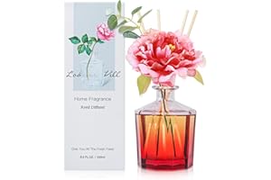 L'odeur Vill 250ml Difusor de con Flores/Jazmín y Lirio/Ambientadores de Hogar, con 10 Palos difusores de Ambientador Varillas/difusor de Aromas/para Decoración de Baños y Estanterías.