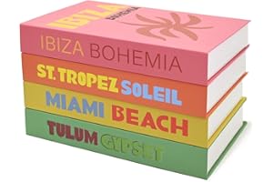 Gwezmxs 4Pcs Libros Decorativos Falsos, Libros de Decoración de Interiores, Moderno Libros Decorativos Falsos para Estanteria, Decorative Books