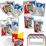 99-teiliges Set für einen Kindergeburtstag mit dem Motiv: RITTER