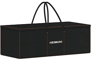 HEIMUNI Bolsa Almacenamiento Cojines Jardin Impermeable, Funda Arbol Navidad Guardar Bolsa de Almacenamiento Grande para Muebles de Jardín Funda Cojines Exterior con Asa y Cremallera (180x60x80cm)