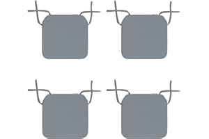 Proheeder Indoor & Outdoor Chair Cushions - Waterproof Seat Pads - Water Resistant - Best for Garden Kitchen Dining Patio - 4 x Seat Pad - Dark Grey - 40x40x4.5cm