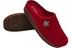 Primo Calzature Ciabatte Tirolesi da Donna, Pantofole Invernali da Casa, Sottopiede Estraibile, 100% Made in Italy