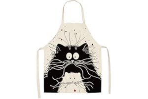 ShopINess Grembiule da Cucina per Adulti e Bambini con Motivo di Gatto Grembiule da Cucina Barbeque Idea Regalo