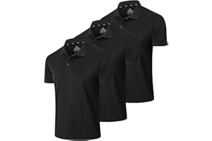 Gaiatiger 3er Pack Polo da Uomo Slim Fit Basic Manica Corta Traspirante e Igroscopico Sportiva-t-Shirt Uomo Golf Magliette Uomo Manica Corta