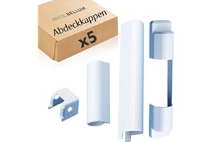ANTE BELLUM Siegenia SI Aubi A300 - Juego de tapas de bisagras de PVC para ventanas de plástico y puertas de balcones de PVC, color blanco (EK001, EK211, LK006, LK330) (5 kits)