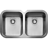 TEKA Sink Two Basins Stainless Steel 18/10 Plate Large Thickness Depth 200 mm Valve Basket Trim Model BE 2C 765