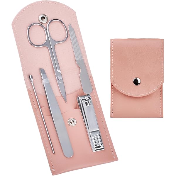 INLAQ® 9-teiliges Kosmetik-Set Aus Wolframstahl – Für Maniküre, Pediküre & Augenbrauen | Hypoallergen Im Kork-Etui