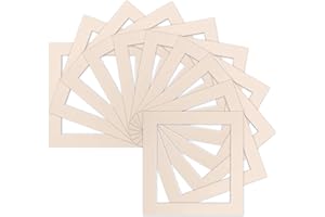 PAINTINGS FRAMES Pack of 5 Ivory Colour Instagram Square Bespoke Computer Cut Photo Mounts/Picture Mounts/Frame Mounts - Frame Size 10"x10" - Mount Size 8 x8 "